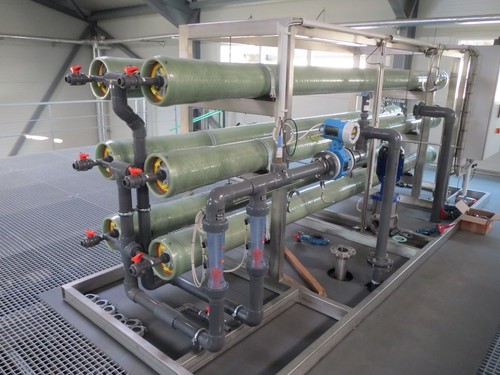Nanofiltrationsanlage mit GFK Druckrohren 25m³/h