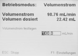 Dosierung Volumenstrom