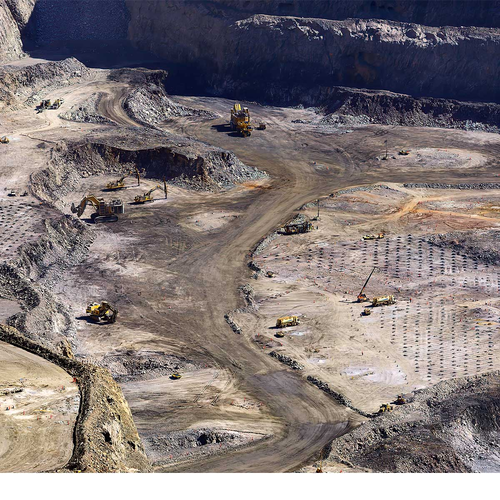 Erzanalyse im aktiven Tagebau